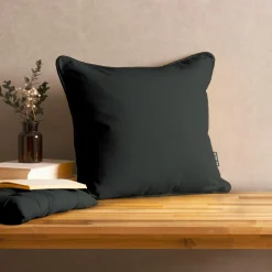 EMINZA Coussin carré coton (40 x 40 cm) Pixel Noir Outlet