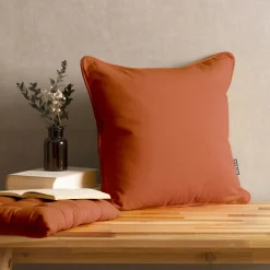 EMINZA Coussin carré coton (40 x 40 cm) Pixel Terracotta