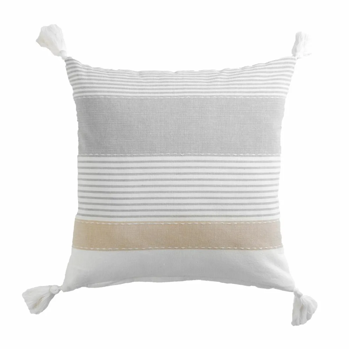 douceur d'intu017drieur Coussin carré coton (40 x 40 cm) Iliade Blanc Discount