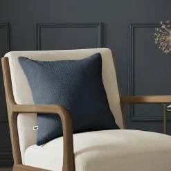 L'EFFET PAPILLON Coussin carré coton (45 x 45 cm) Sixtine Bleu nuit Hot