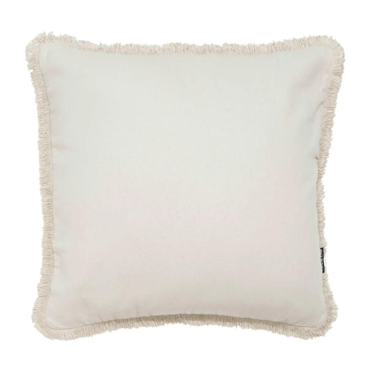 EMINZA Coussin carré coton (45 x 45 cm) Pixel franges Beige Sale