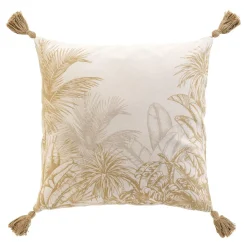 douceur d'intu017drieur Coussin carré coton (45 x 45 cm) Dune Ecru Clearance