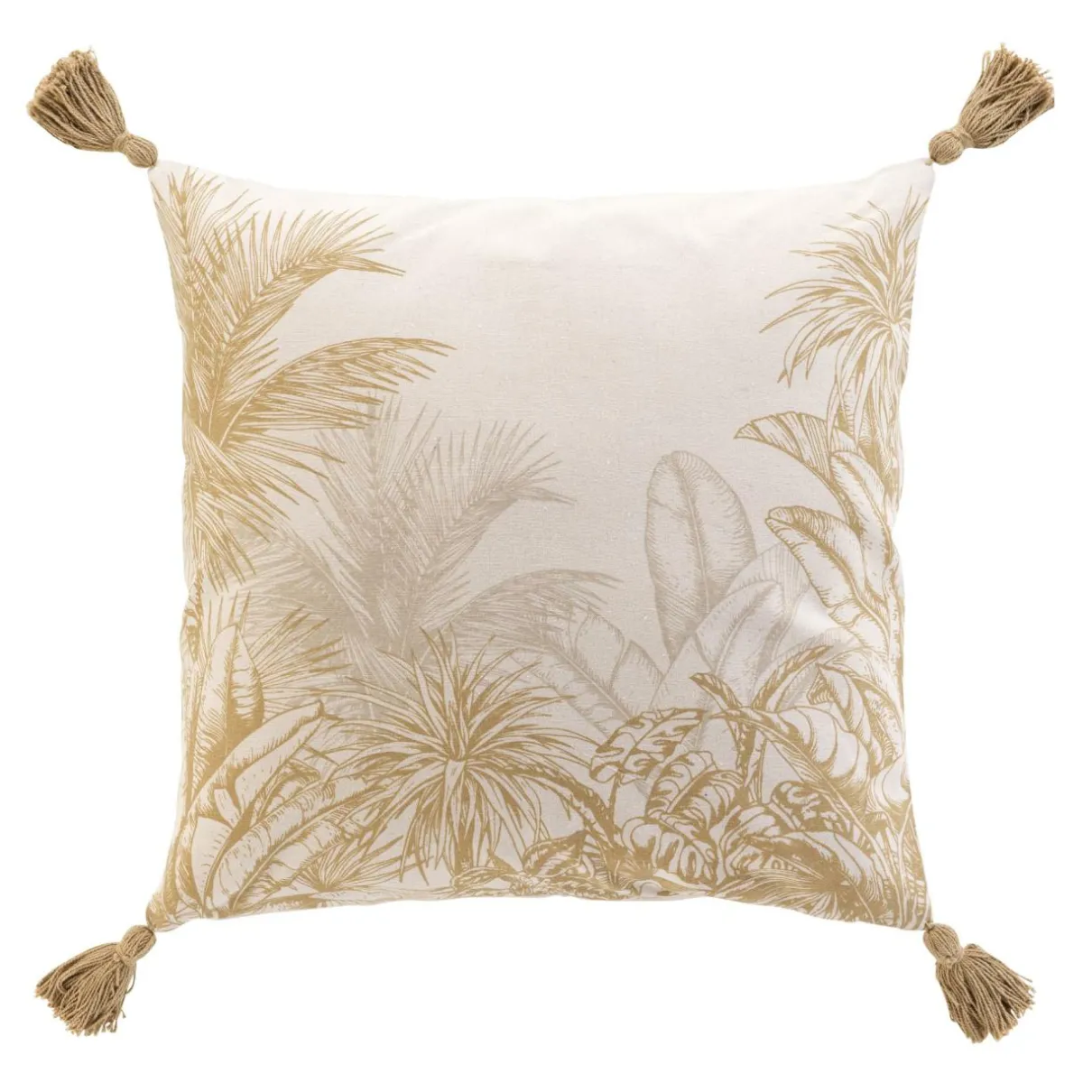 douceur d'intu017drieur Coussin carré coton (45 x 45 cm) Dune Ecru Clearance