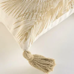 douceur d'intu017drieur Coussin carré coton (45 x 45 cm) Dune Ecru Clearance