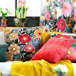 STOF Coussin carré coton (50 x 50 cm) Betty Multicolore New