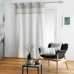 douceur d'intu017drieur Coussin carré coton (60 x 60 cm) Iliade Blanc Hot