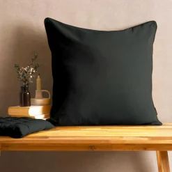 EMINZA Coussin carré coton (60 x 60 cm) Pixel Noir Hot