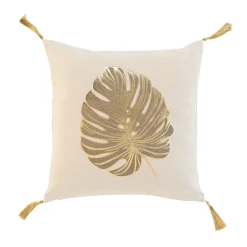 douceur d'intu017drieur Coussin carré coton (40 x 40 cm) Mogador Beige New