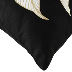 DOUCEUR D'INTERIEUR Coussin carré coton (45 x 45 cm) Jill Noir