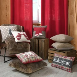 LOVELY CASA Coussin carré coton (40 x 40 cm) Megève Ecru Sale
