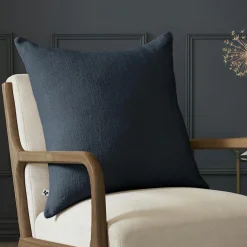 L'EFFET PAPILLON Coussin carré coton (60 x 60 cm) Sixtine Bleu nuit Hot