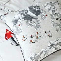 LOVELY CASA Coussin carré coton (50 x 50 cm) Meribel Gris Best