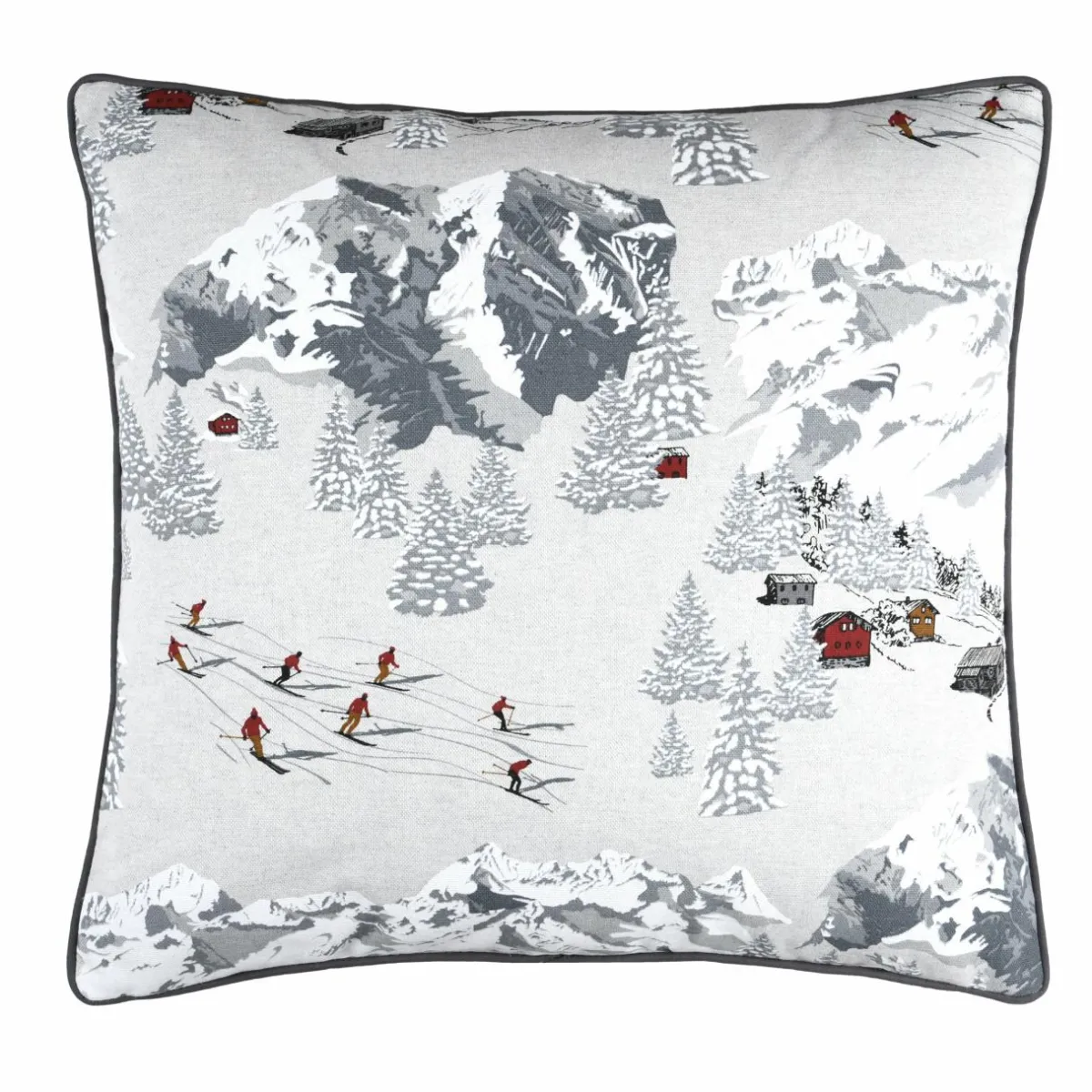 LOVELY CASA Coussin carré coton (50 x 50 cm) Meribel Gris Best