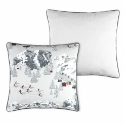 LOVELY CASA Coussin carré coton (50 x 50 cm) Meribel Gris Best