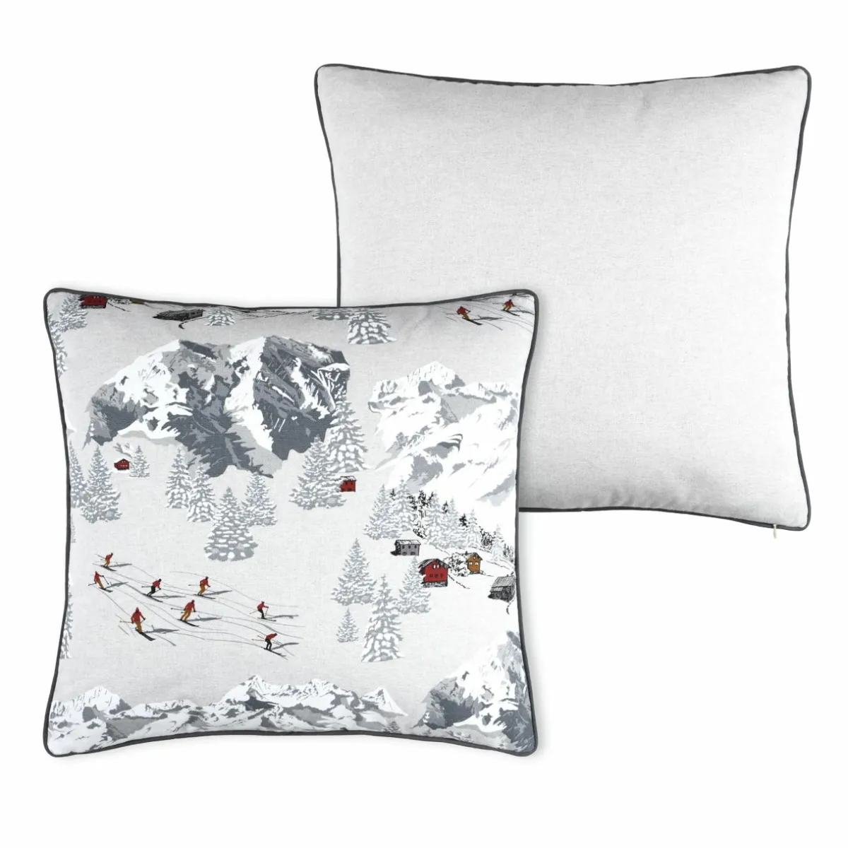 LOVELY CASA Coussin carré coton (50 x 50 cm) Meribel Gris Best