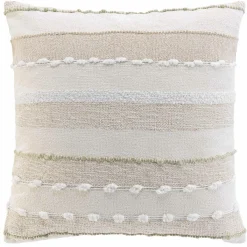 douceur d'intu017drieur Coussin carré coton tissé (60 x 60 cm) Santos Beige