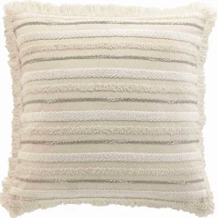 douceur d'intu017drieur Coussin carré coton tissé (60 x 60 cm) Atlas Beige Discount
