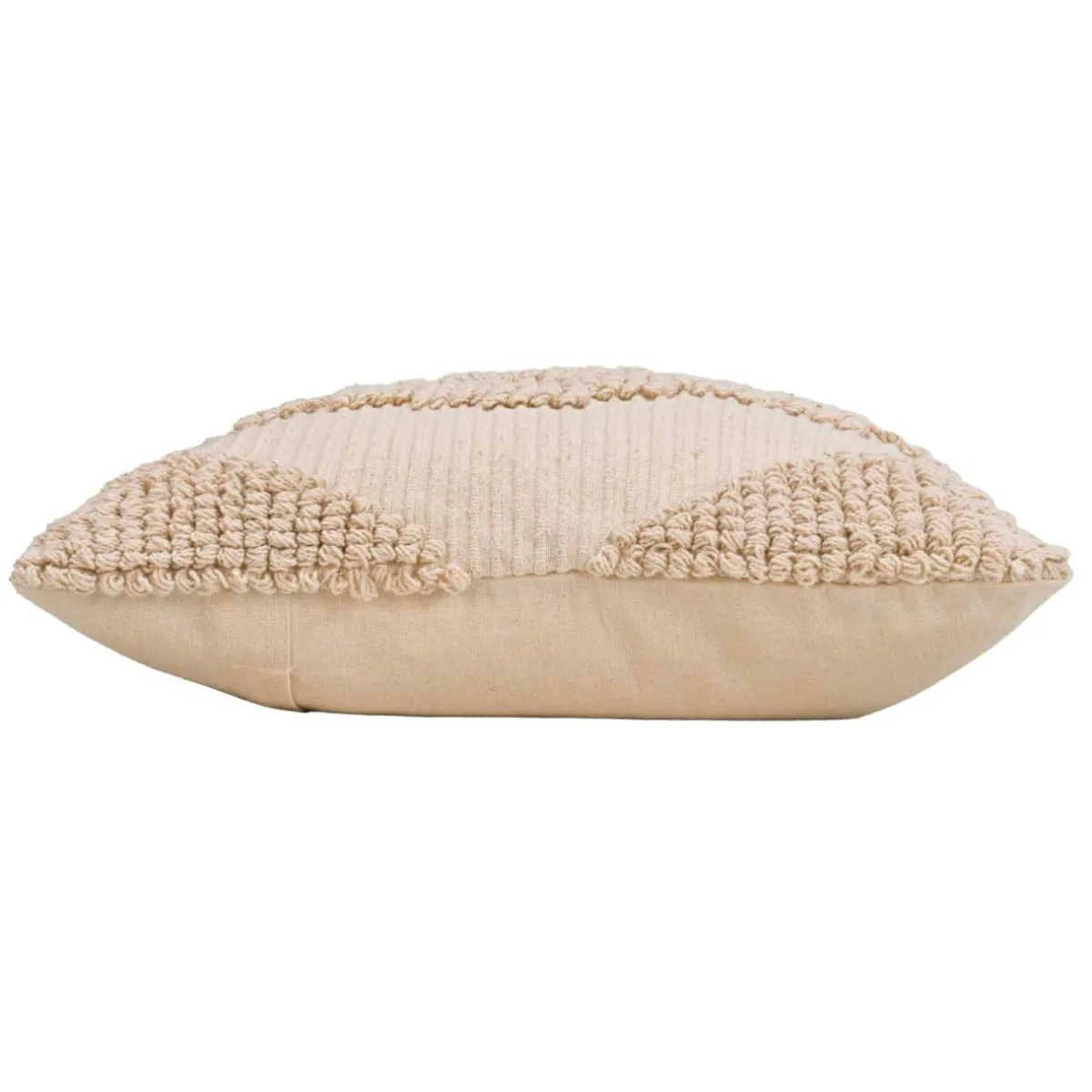 douceur d'intu017drieur Coussin carré coton tufté (45 x 45 cm) Kamary Ecru Best