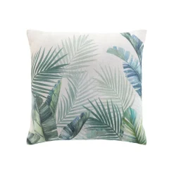 douceur d'intu017drieur Coussin carré effet lin (45 x 45 cm) Native Vert Hot