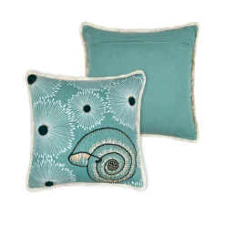 STOF Coussin carré en coton (45 x 45 cm) Barbade Vert céladon Clearance