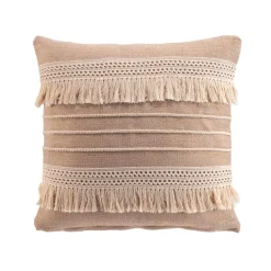 douceur d'intu017drieur Coussin carré en jute et coton (45 x 45 cm) Cirrus Beige Outlet