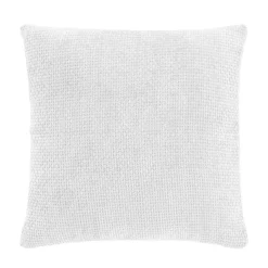 douceur d'intu017drieur Coussin carré en velours chenille (45 x 45 cm) Leo Blanc Online