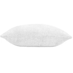 douceur d'intu017drieur Coussin carré en velours chenille (45 x 45 cm) Leo Blanc Online
