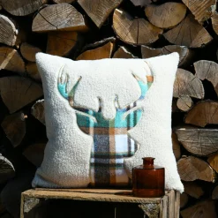 STOF Coussin carré fausse fourrure (45 x 45 cm) Wildforest Vert Sale