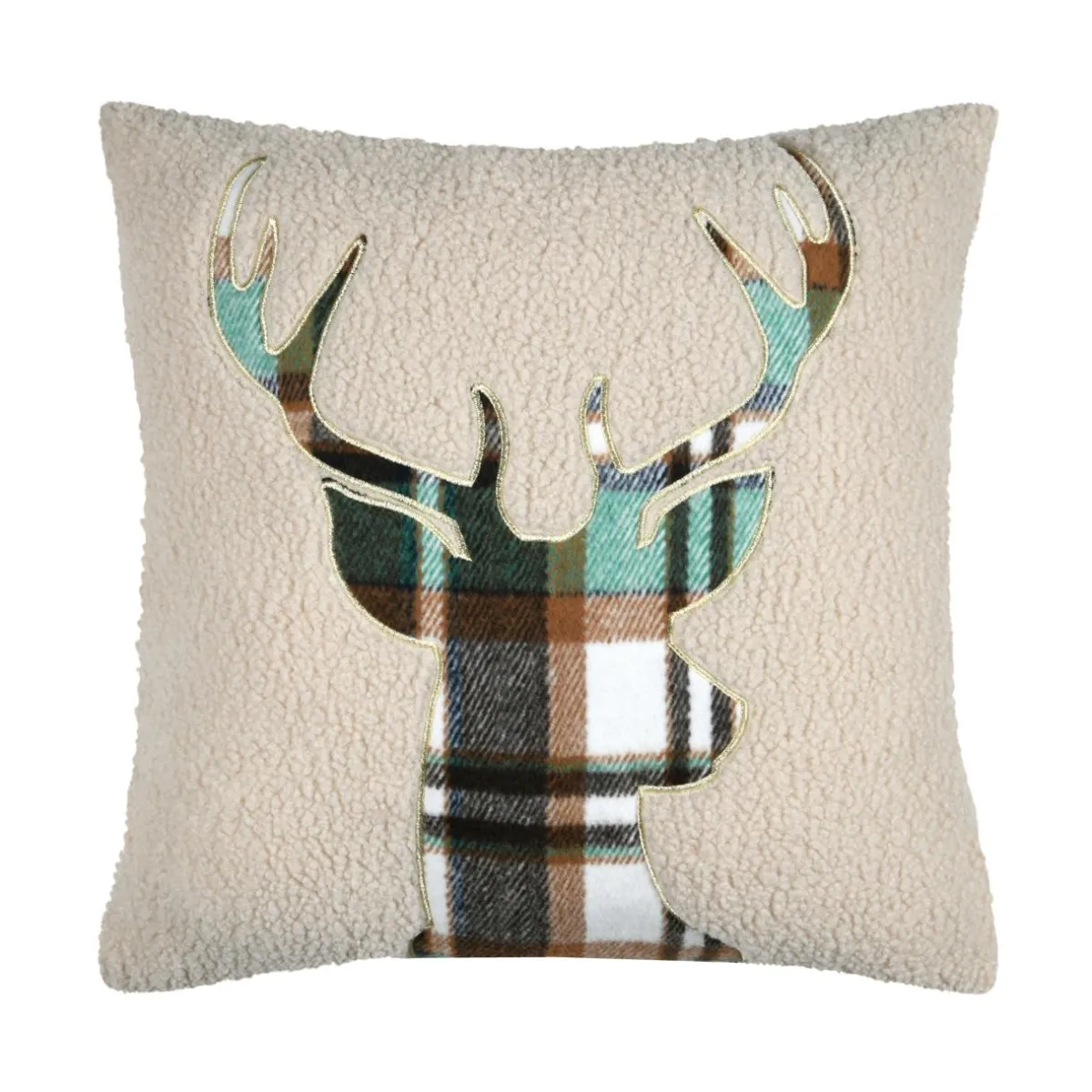 STOF Coussin carré fausse fourrure (45 x 45 cm) Wildforest Vert Sale