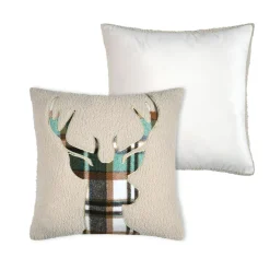 STOF Coussin carré fausse fourrure (45 x 45 cm) Wildforest Vert Sale