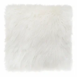 ATMOSPHERA Coussin carré fausse fourrure (40 x 40 cm) Oslo Ivoire Outlet