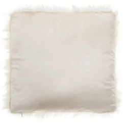 ATMOSPHERA Coussin carré fausse fourrure (40 x 40 cm) Oslo Ivoire Outlet