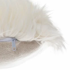 ATMOSPHERA Coussin carré fausse fourrure (40 x 40 cm) Oslo Ivoire Outlet