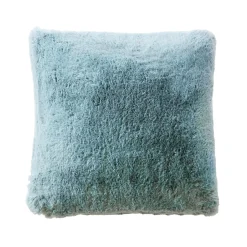 EMINZA Coussin carré fausse fourrure (45 x 45 cm) Finn Bleu Discount