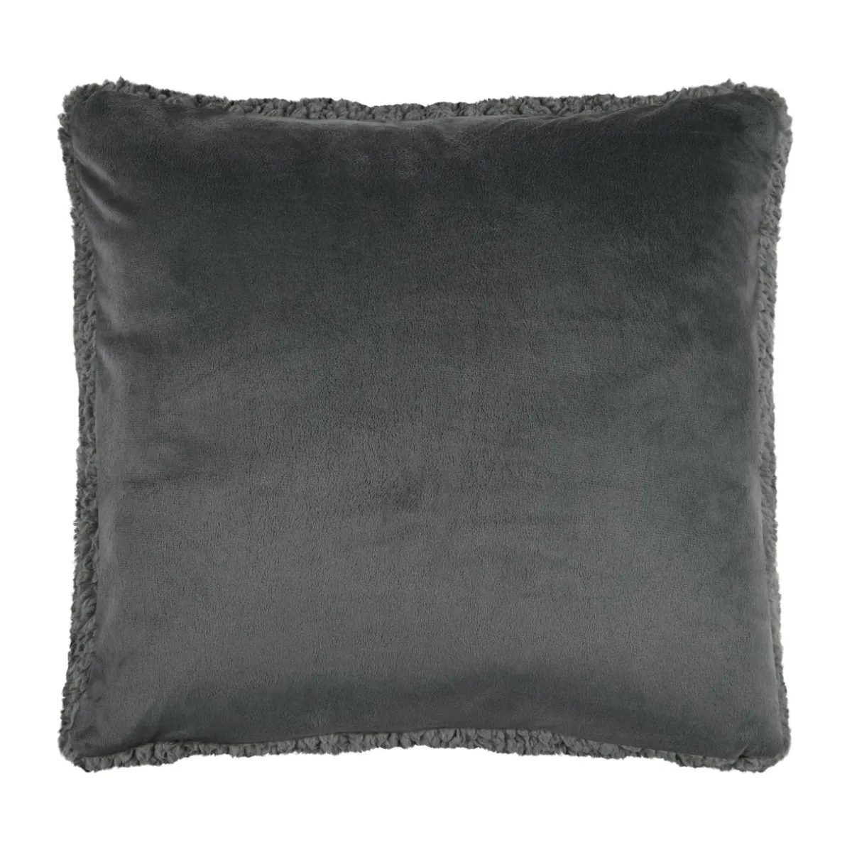 STOF Coussin carré fausse fourrure (50 x 50 cm) Dudley souris Gris