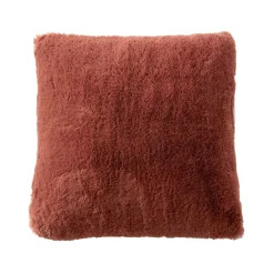 EMINZA Coussin carré fausse fourrure (45 x 45 cm) Finn Terracotta Discount