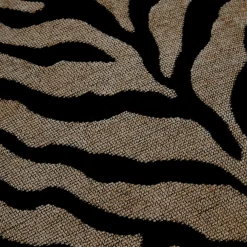 STOF Coussin carré fausse fourrure zébre (45 x 45 cm) Fauves Noir Outlet