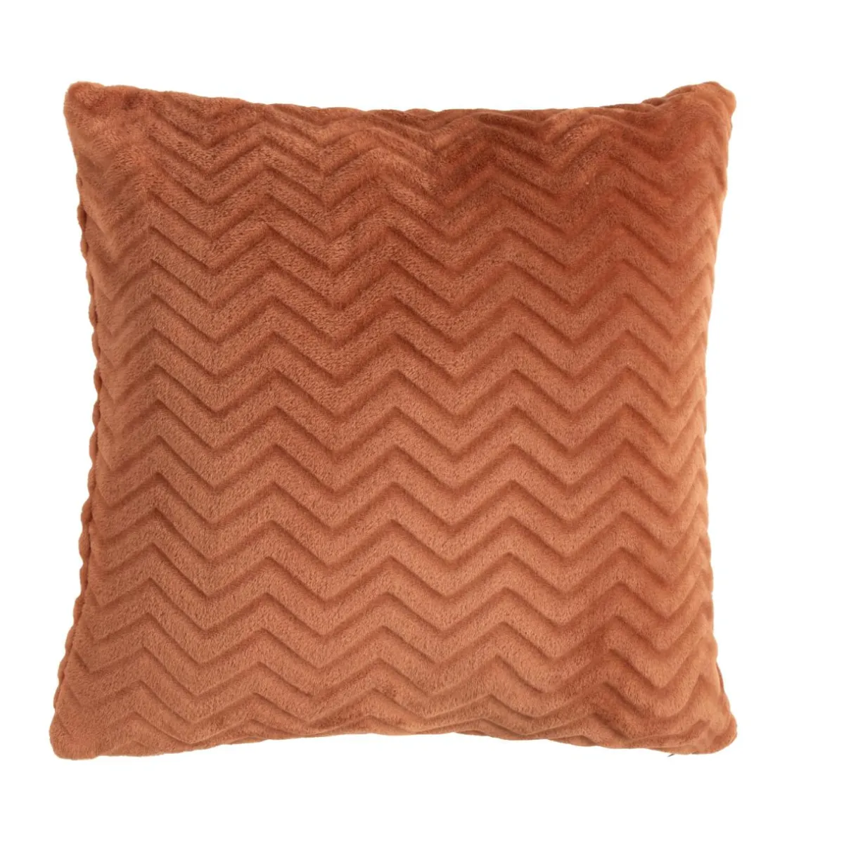 EMINZA Coussin carré flanelle (45 x 45 cm) Zag Cuivre Discount