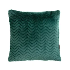 EMINZA Coussin carré flanelle (45 x 45 cm) Zag Vert Online