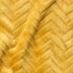 EMINZA Coussin carré flanelle (45 x 45 cm) Zag Jaune moutarde Hot