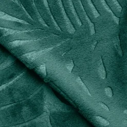EMINZA Coussin carré flanelle (45 x 45 cm) Flore Vert Sale