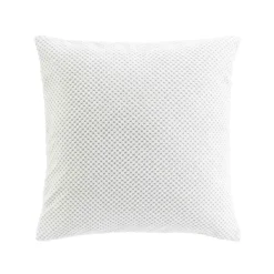 douceur d'intu017drieur Coussin carré flanelle relief (45 x 45 cm) Java Blanc Clearance