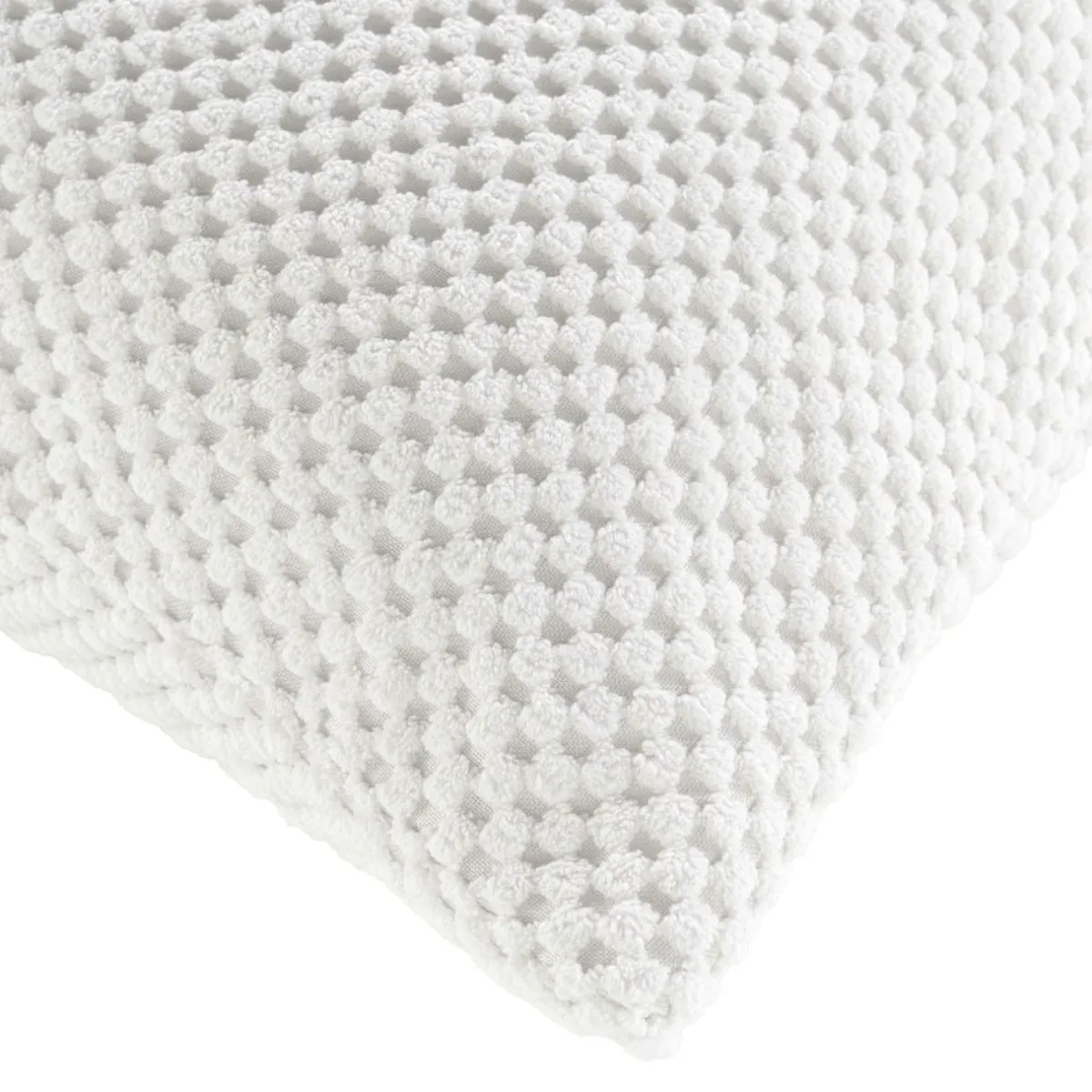 douceur d'intu017drieur Coussin carré flanelle relief (45 x 45 cm) Java Blanc Clearance