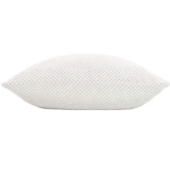 douceur d'intu017drieur Coussin carré flanelle relief (45 x 45 cm) Java Blanc Clearance