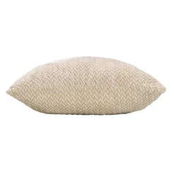 douceur d'intu017drieur Coussin carré flanelle relief (45 x 45 cm) Flanela Beige Outlet