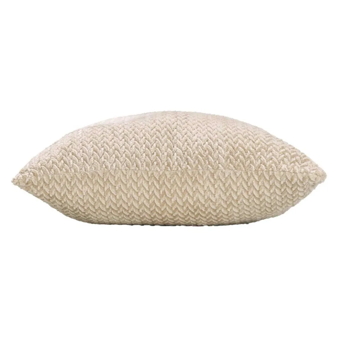 douceur d'intu017drieur Coussin carré flanelle relief (45 x 45 cm) Flanela Beige Outlet