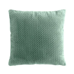 douceur d'intu017drieur Coussin carré flanelle relief (45 x 45 cm) Flanela Vert kaki Hot