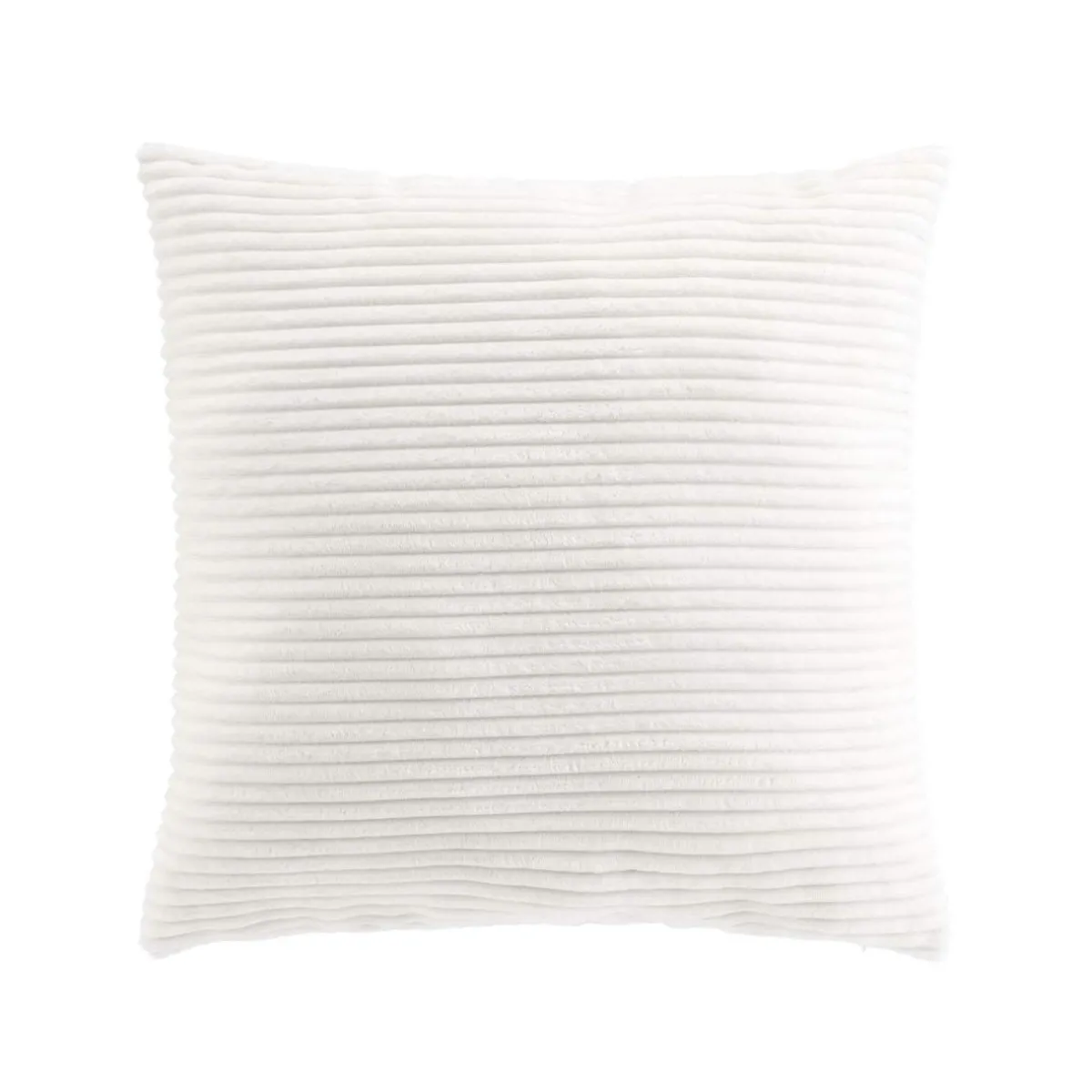 douceur d'intu017drieur Coussin carré flanelle relief (45 x 45 cm) Nils Blanc Clearance