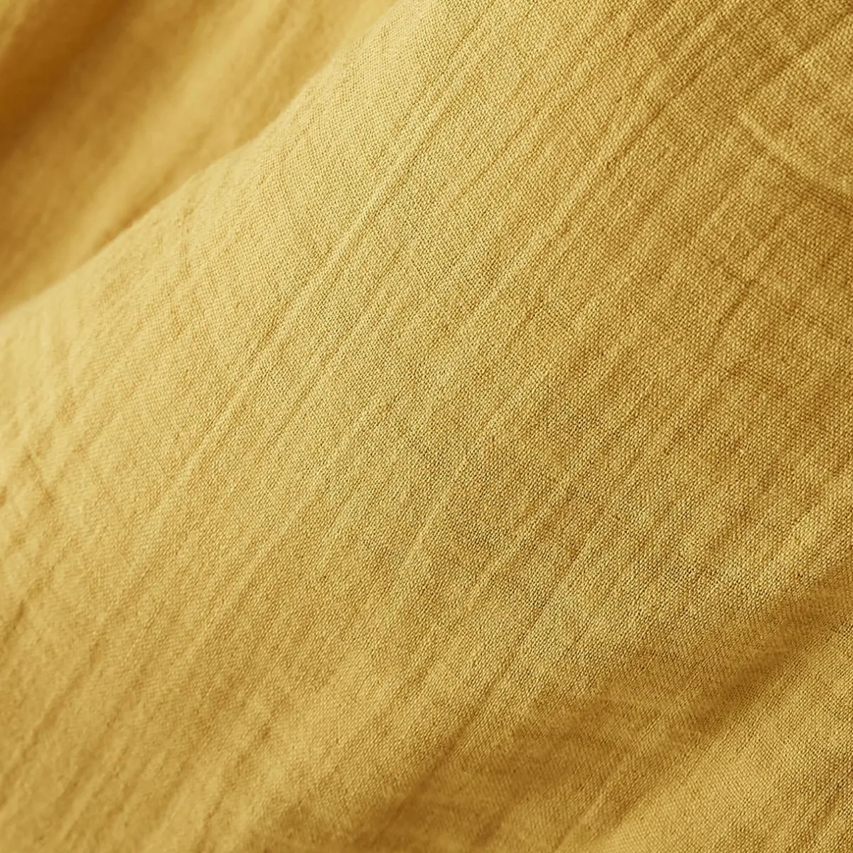 EMINZA Coussin carré gaze de coton (40 x 40 cm) Gaïa Jaune safran Clearance