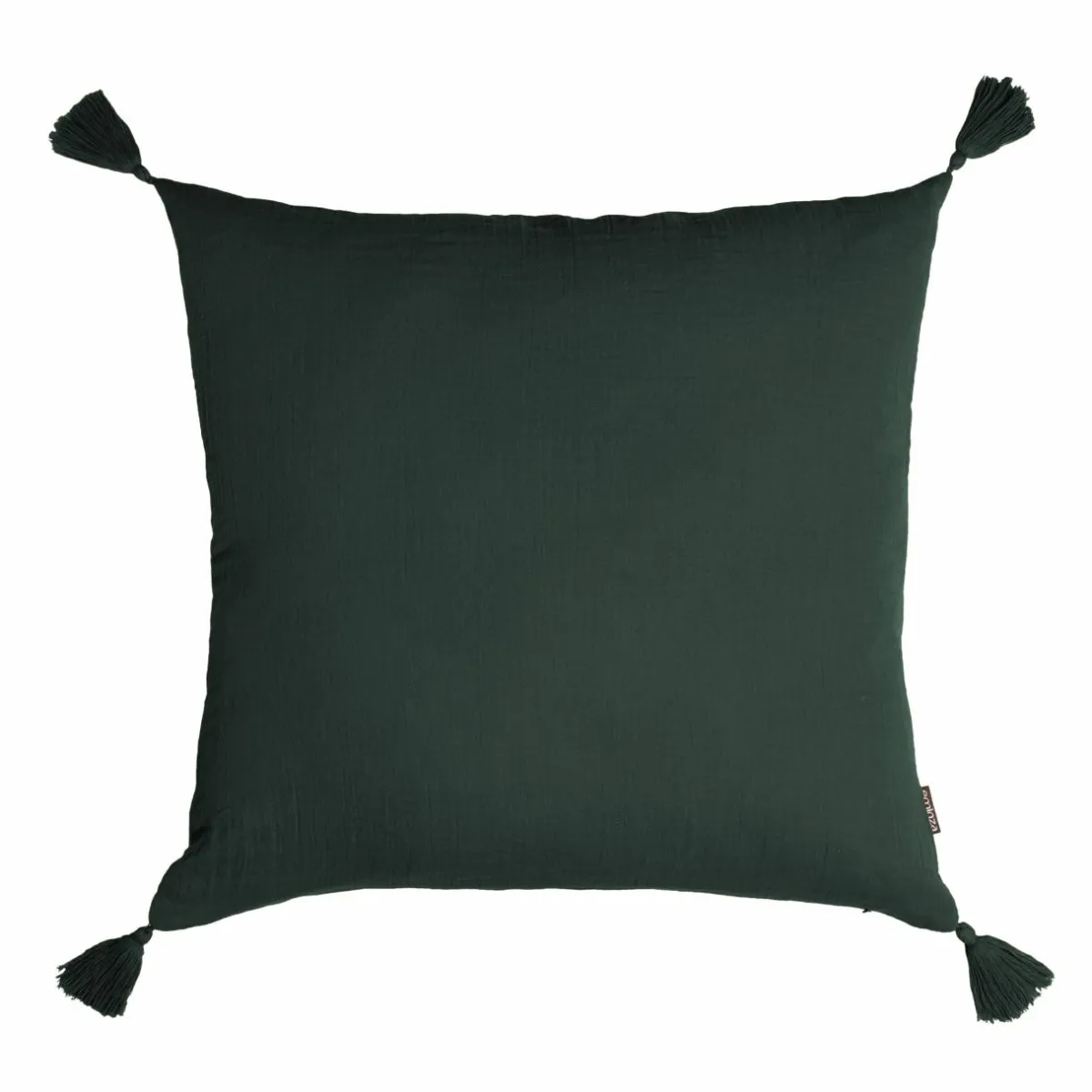 EMINZA Coussin carré gaze de coton (60 x 60 cm) Gaïa Vert sapin Online
